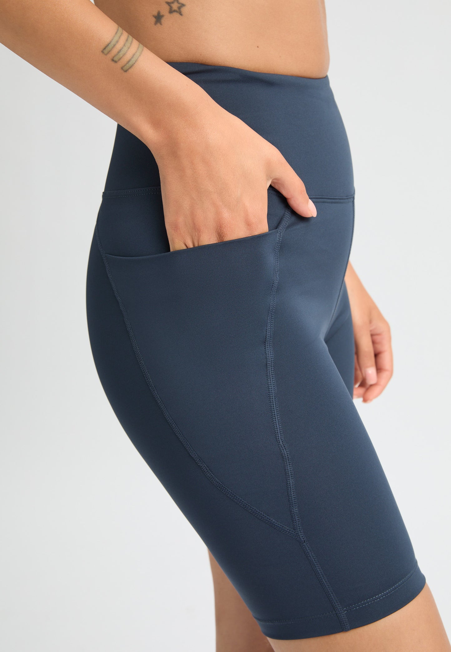 flattering high waist tights - space navy