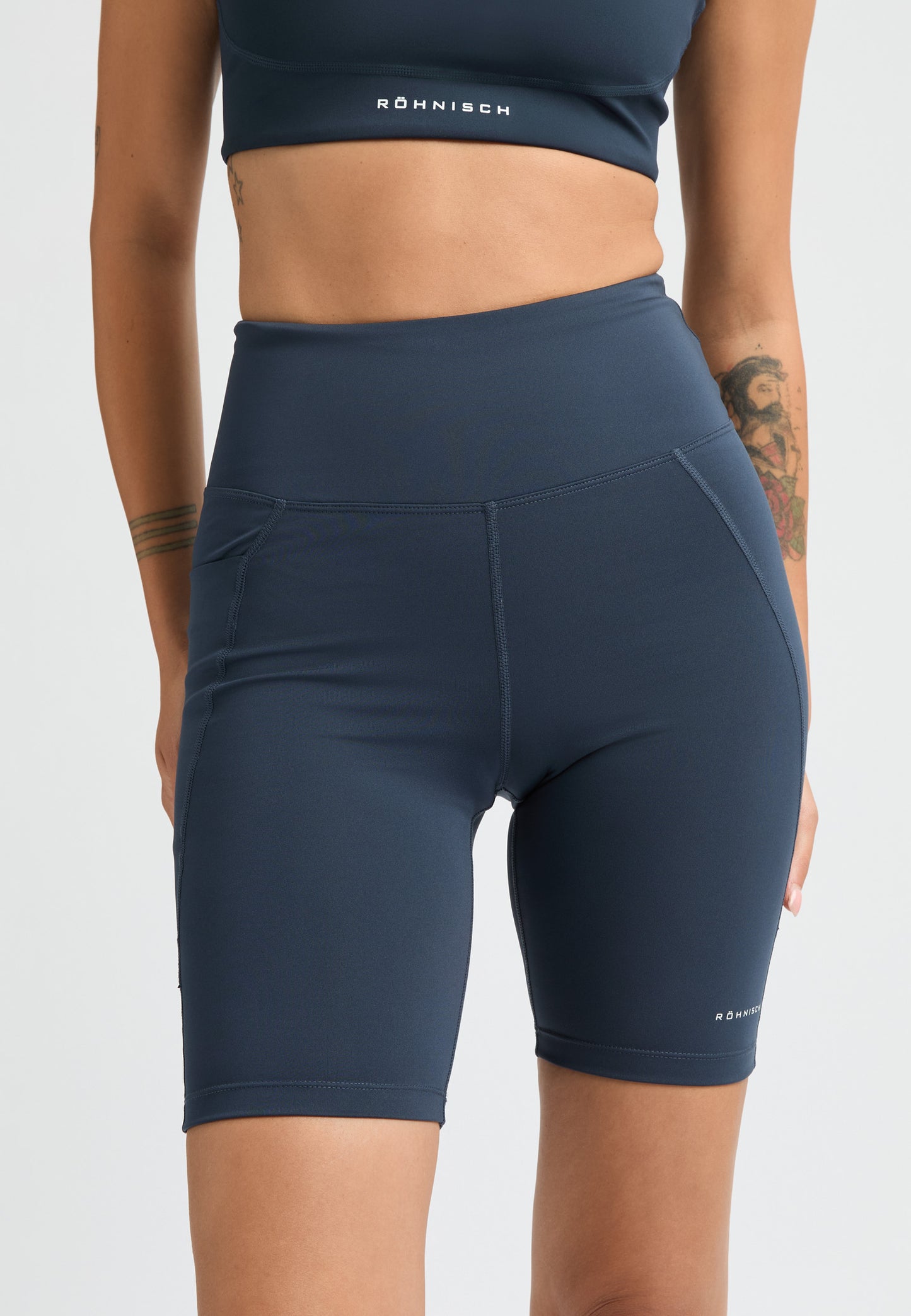 flattering high waist tights - space navy