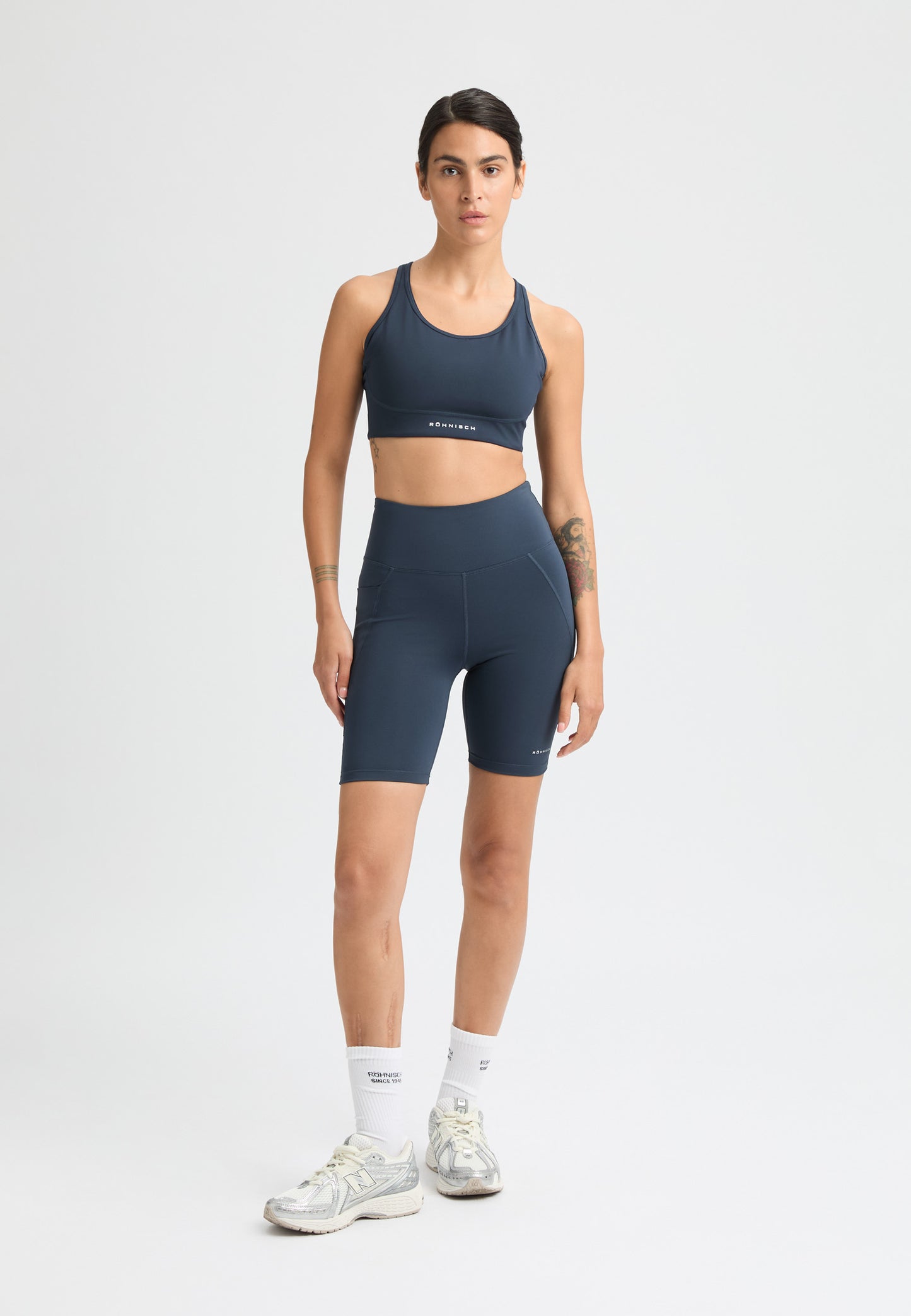 flattering high waist tights - space navy