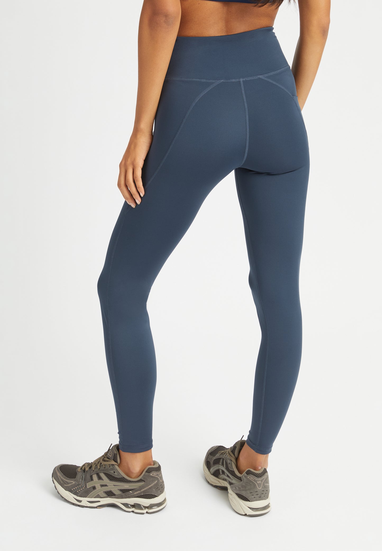 flattering high waist tights - space navy