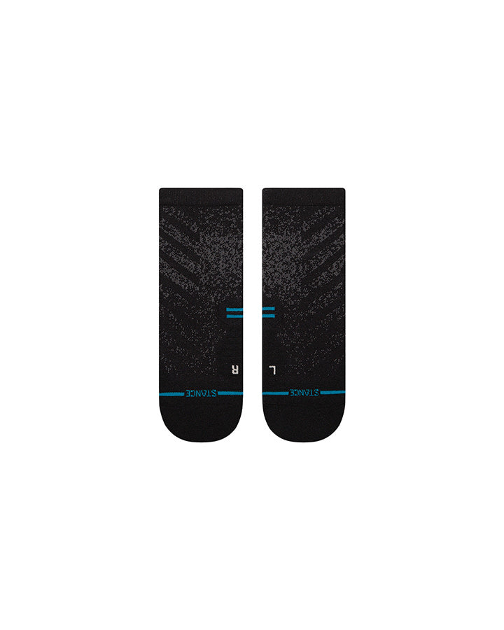 run socks quarter - black